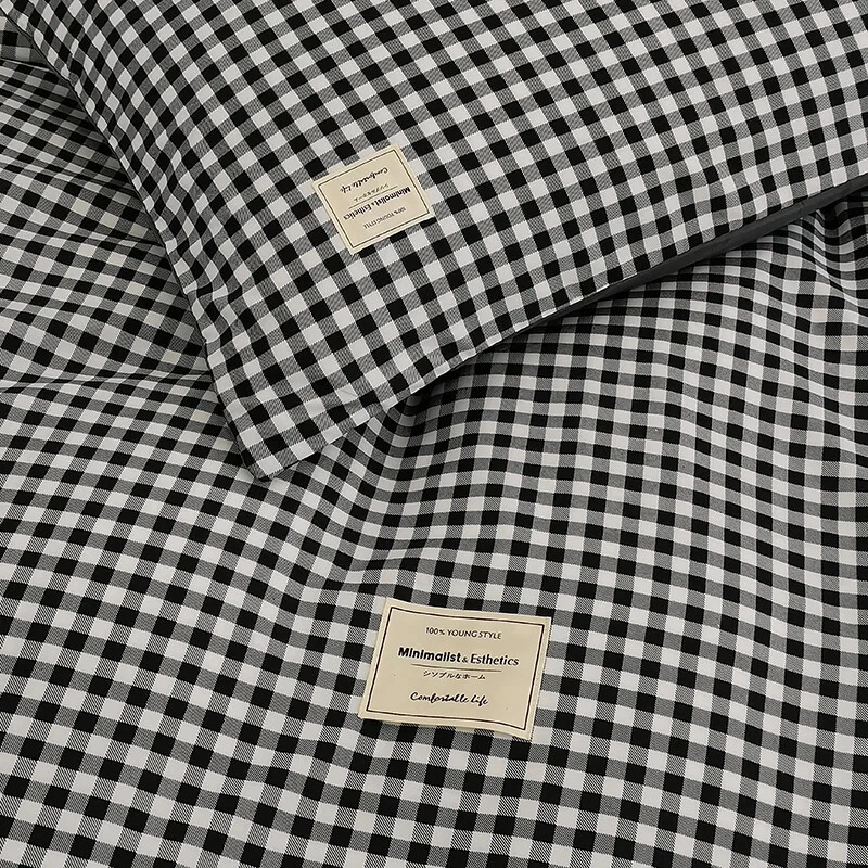 Juego de cama a cuadros, 1 funda nórdica 2 fundas de almohada, microfibra cepillada, ultra suave Foto 2 de 4