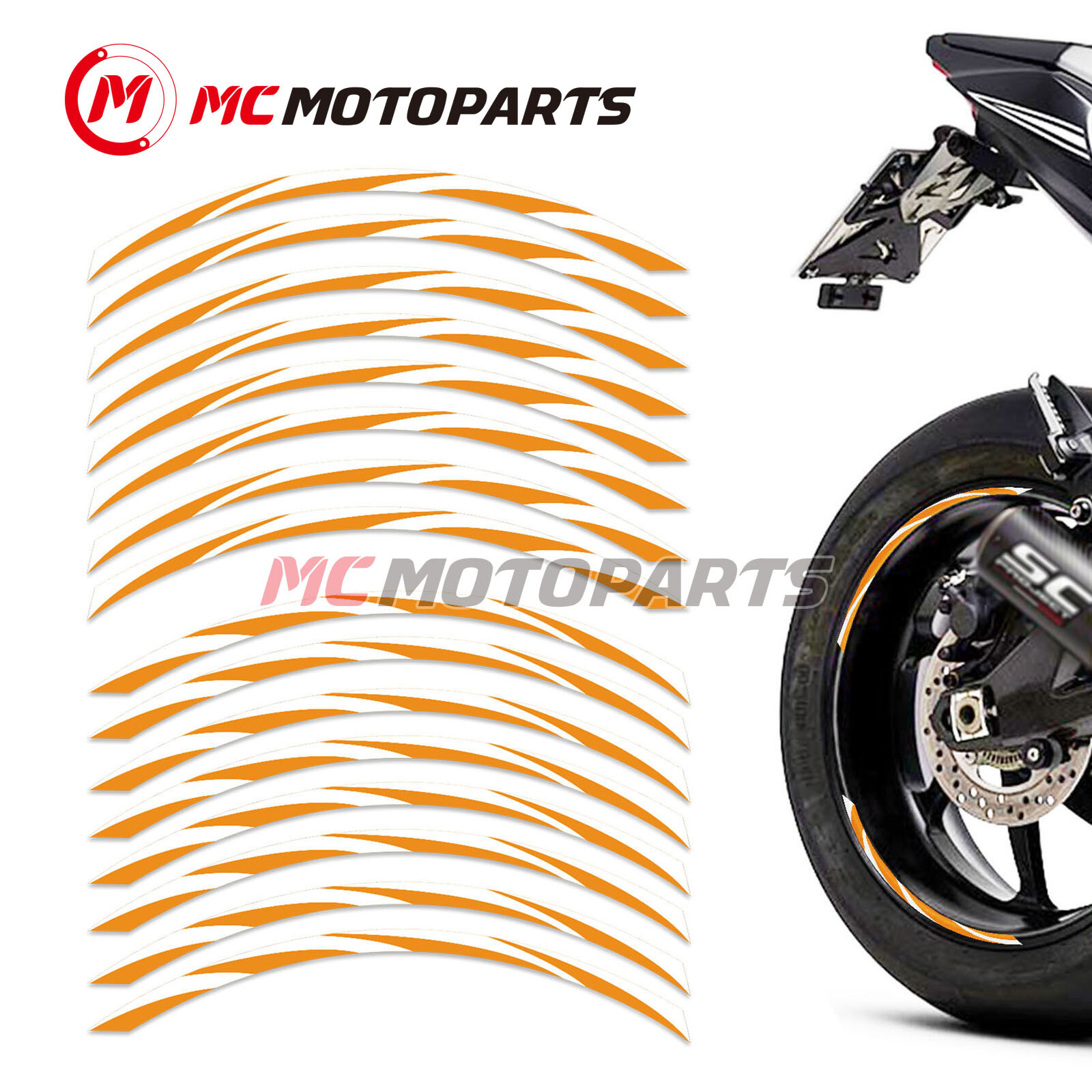 17'' STRIPE Wheel Stickers For Suzuki GSXR750 GSXR600 GSXR1000 GSX250R Hayabusa image