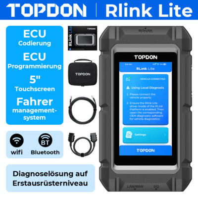 TOPDON Rlink Lite Auto OBD2 Diagnosegerät Alle System ECU Programmierung J2534