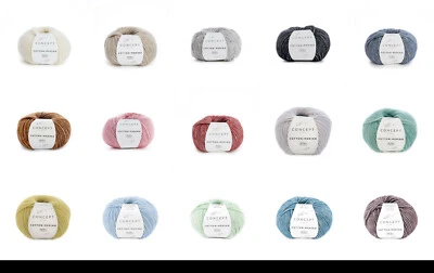 CONCEPT BY KATIA - COTTON-MERINO - Filato - Lana - 50g - LL 105m - (11,00€/100g)