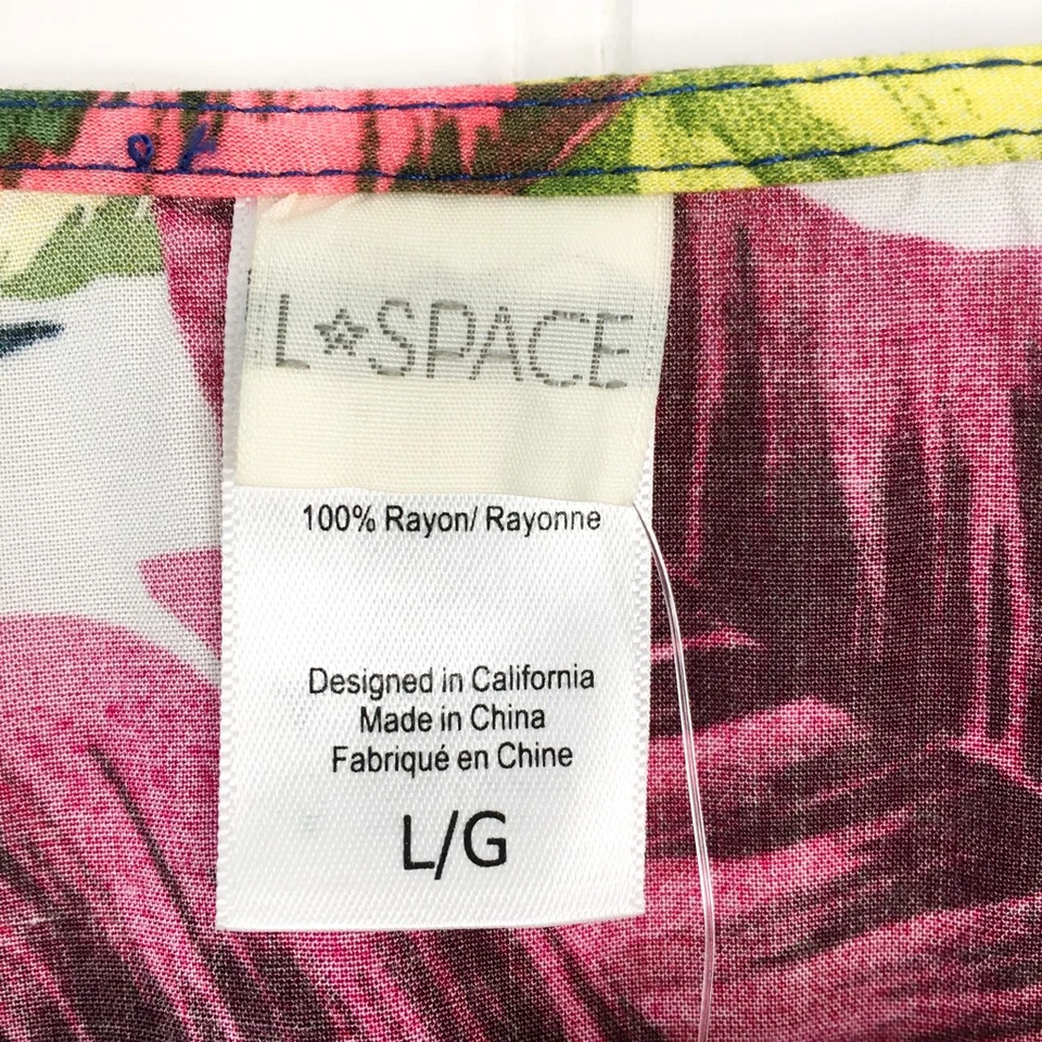 L*espacio Mujer Natación Cubre Multicolor Hawaiano Cuello en V Anthropologie L Nuevo Foto 4 de 4