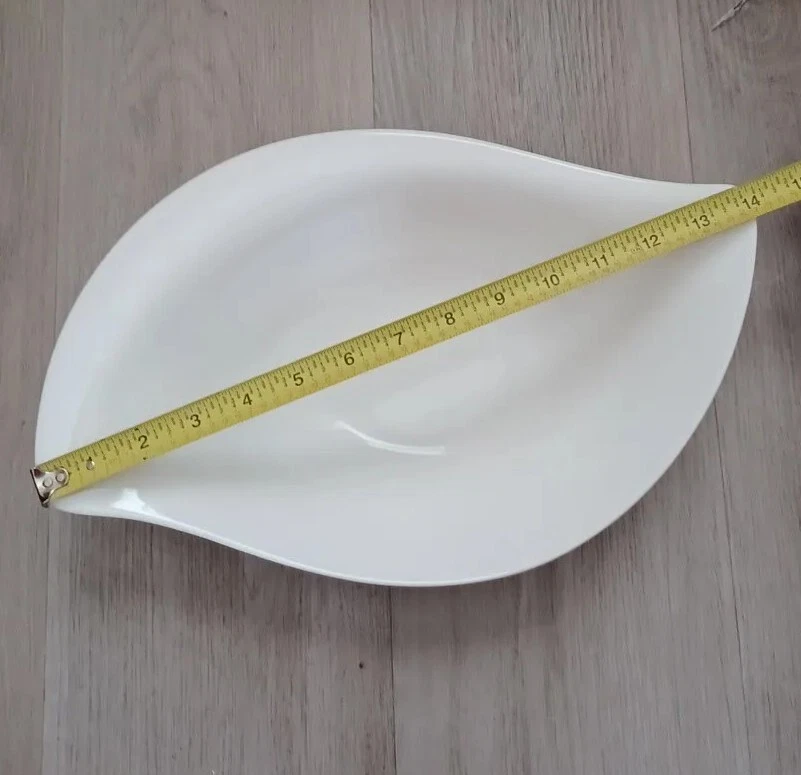 Villeroy and Boch Nuevo Cottage Especial 14 en Cuenco, Plato Elíptico Blanco para Servir Foto 4 de 4