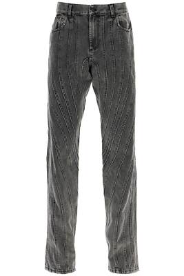 Spiral baggy jeans MUGLER Men 30 JEANS 24F6PA0327211 WA99 BLACK