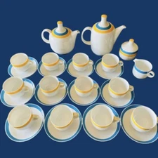 ROSENTHAL DESIGN WOLF KARNAGEL 1970 Servizio tè caffe' in porcellana 12 persone