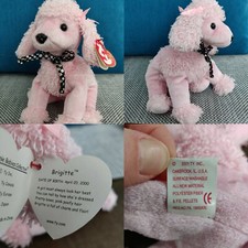 Ty Brigitte Pink Poodle Beanie Baby NWT