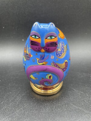 Laurel Burch Fluttering Feline1997 handpainted Thailand 