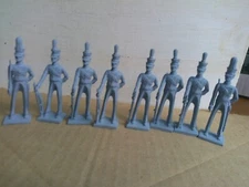 Bussler or similar, 8x American west point cadet, unpainted lead 54mm, DJ