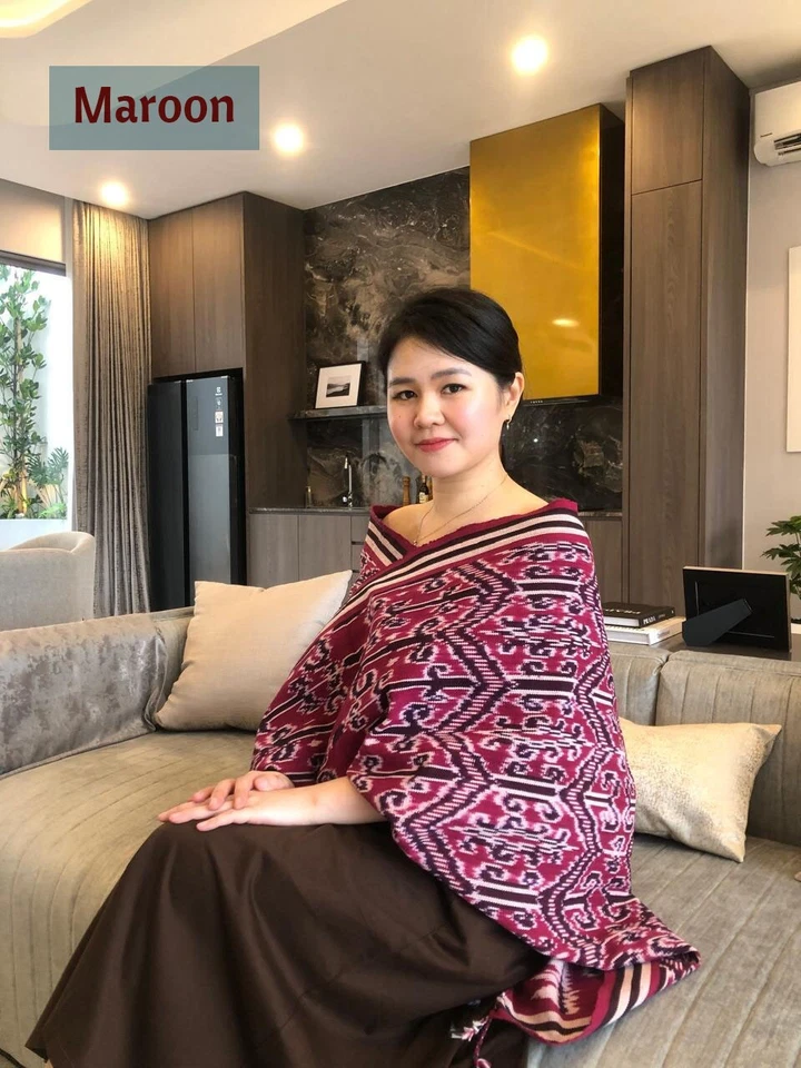 Handwoven Indonesian Wrap – MultiStyle Scarf, Skirt, Top, Outerwear | Promo - Image 4 of 4