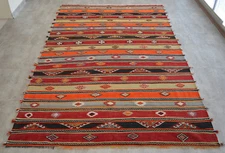 Antique Rug, Turkish Rug, Kilim Rug, Handmade Rug, Tribal Rug, Area Rug 6 x 9 ft
