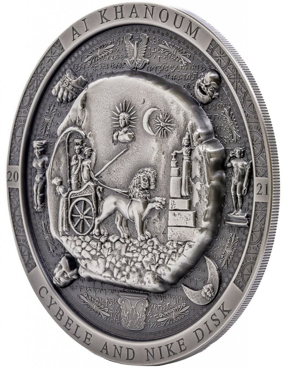 2021 $20 BACTRIAN CYBELE DISK Archeology Symbolism Antiqued 3 Oz