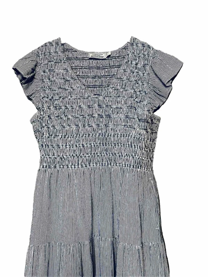 Платье Vineyard Vines 148th Kentucky Derby со сборками ярусная полоса MIDI мягкое синее L - Изображение 3 из 4