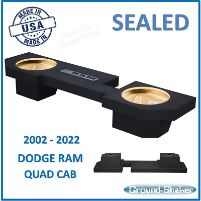 Dodge Ram Quad Cab 2002 - 2018 Dual Sub Box Subwoofer Enclosure