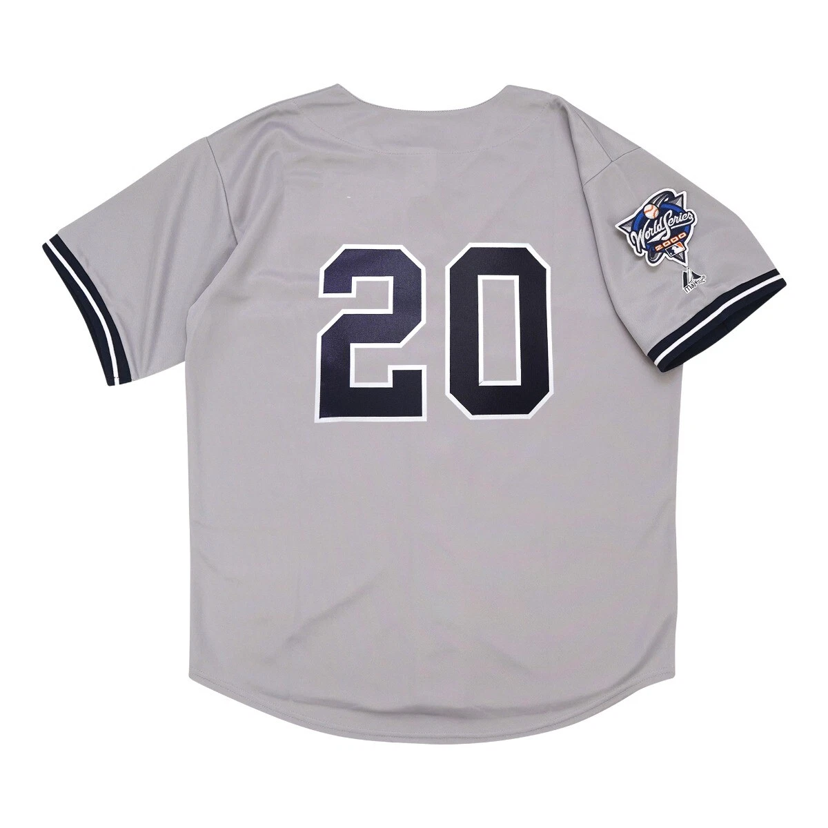 Jorge Posada 2000 New York Yankees World Series Grey Road Jersey