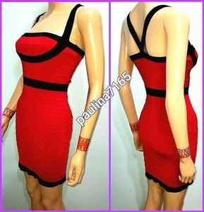 bebe red bodycon dress