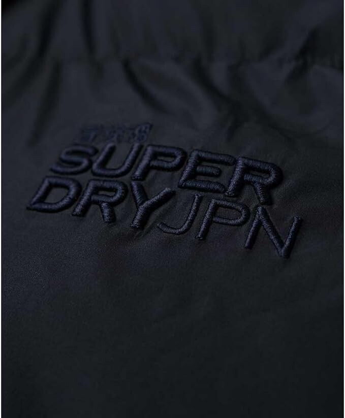 Superdry Vintage Hooded Sports Puffer Longline  Mid Length Jacket Quilted Navy image 5