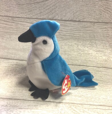 Rocket Blue Jay Bird 5th Gen 1998 Retired Ty Beanie Baby Collectible Mint