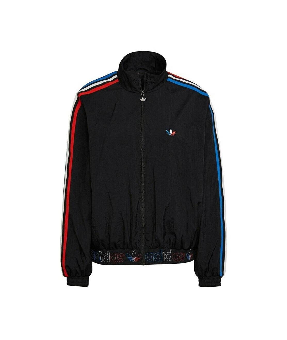 Adidas JAPONA Black Red White Blue Striped Logo Mesh lining Women's Track Jacket