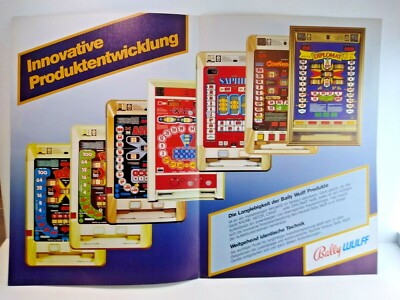 Bally Wulff Multi Game Vintage Original Slot Machine Promo Artwork Sheet German