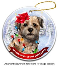 All Wrapped Up Ornament - Border Terrier