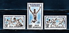 Gabon 1962 Sports Abidjan Games Set Soccer Track Long Jump Sct 163-64 C6 Gabon 1962 Sports Abidjan Games Set Soccer Track Long Jump Sct 163-64 C6