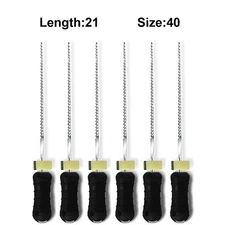 Sky Choice K-Files - 21 mm Length, Size 40 Black with Rubber Stopper 6/Pkg