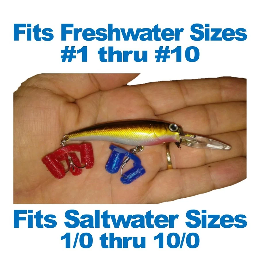 Fishing Treble Hook Guard Safety Cover Caps ONE-SIZE-FITS first 10 sizes - Image 2 of 4