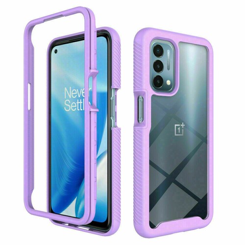 For OnePlus Nord N200 5G Shockproof Rubber Case Hybrid Armor Clear PC Back Cover - Picture 7 of 18