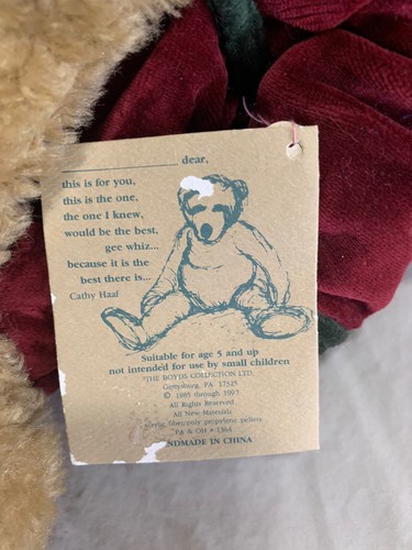 Retired Boyd’s Bears SC Northstar JB Bean Series Collectible Robe Plush 14” - Picture 9 of 9
