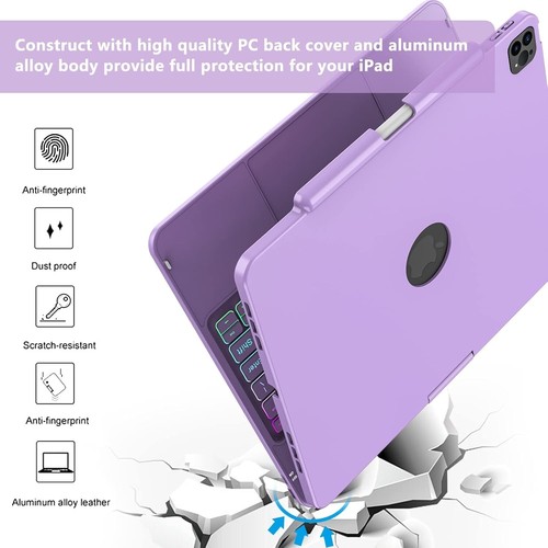 Étui clavier pour iPad Air 13 pouces (M2,M3) et iPad Pro 13 pouces avec trackpad - Violet - Photo 3/7