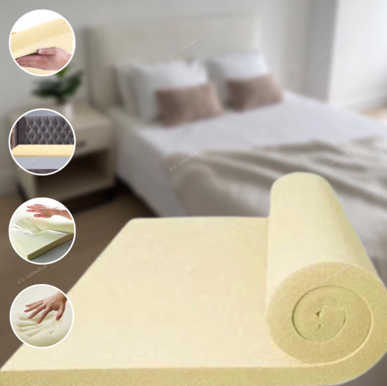 MEMORY FOAM CUT TO ANY SIZE CUSHION MATTRESS TOPPER CAMPER VAN SOFT CARVAN FULL