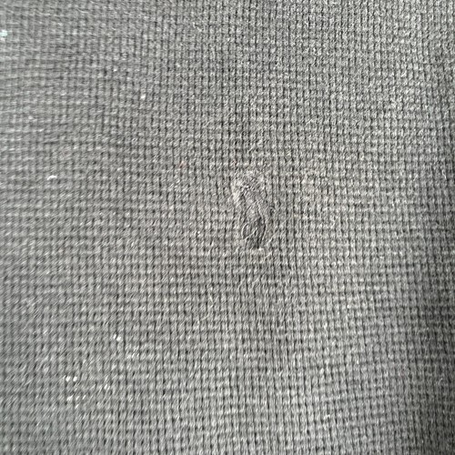 Polo Ralph Lauren Shirt Medium Waffle Knot Thermal Black Tan Long Sleeve Mens - Picture 4 of 8
