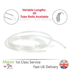 Hearing Aid Sound Tube Roll BTE Earmold Tubes Ear Mold Tubing VARIABLE - CLEAR