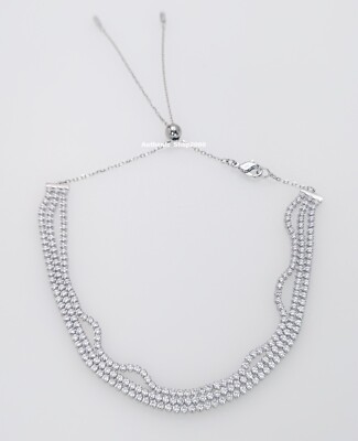 NEW 100% Authentic SWAROVSKI White Crystal Matrix Tennis Choker