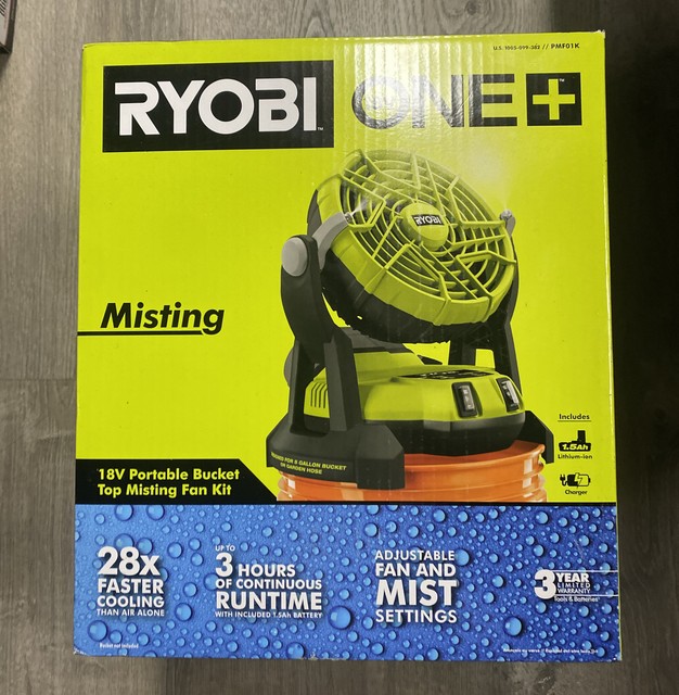Ryobi PMF01K Bucket Top Misting Fan Kit for sale online eBay