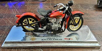 1936 EL Knucklehead V Twin Maisto Scale 1:18 Harley Motorcycle Toy
