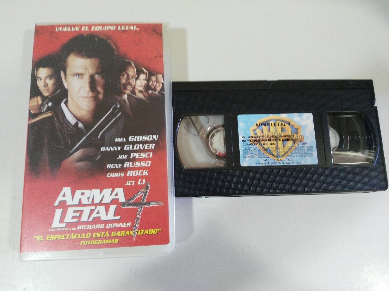 Lethal Weapon 4 Mel Gibson Danny Glover - VHS Spanish Tape - 2T