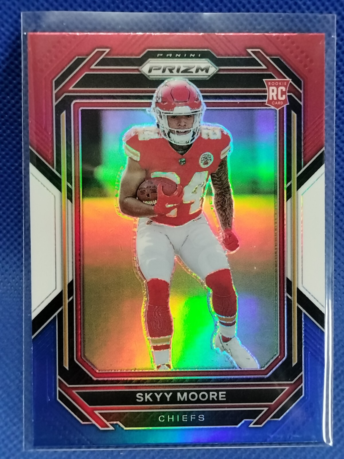 2022 Panini Prizm Rookie Skyy Moore #331 Red White Blue Chiefs Football