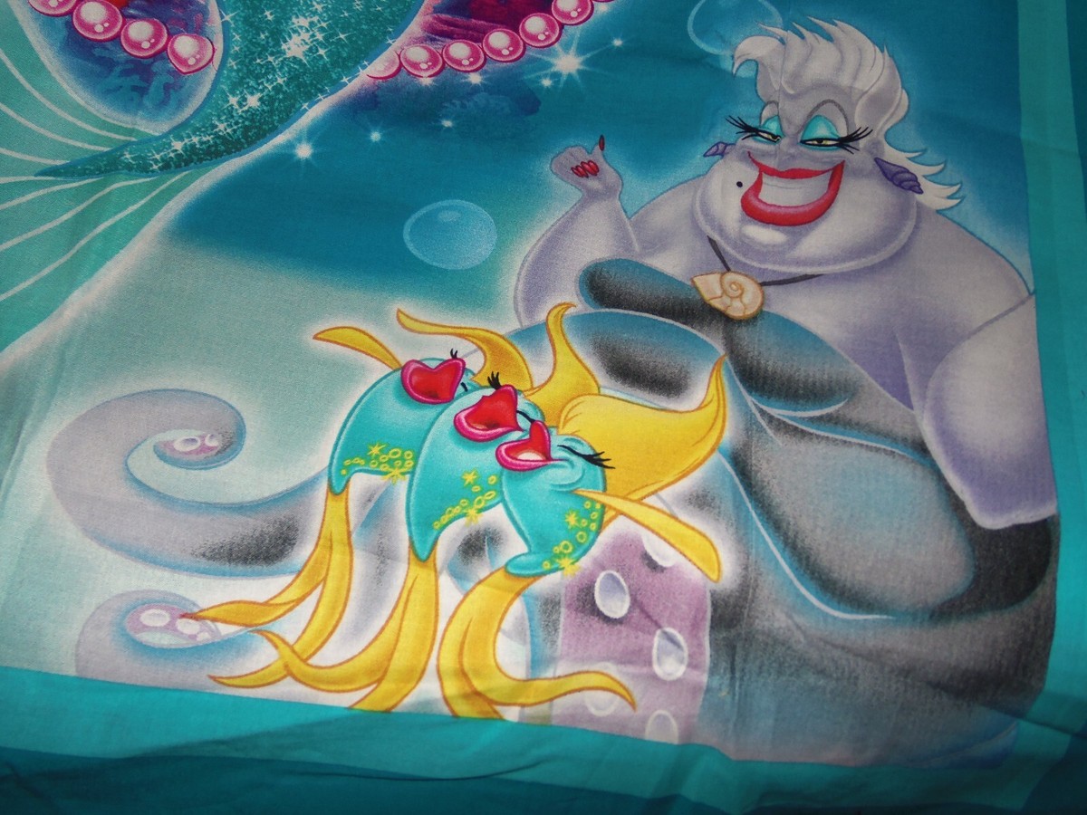 The little mermaid Ariel Vintage RARE Fabric Panel 43” x 36” | eBay