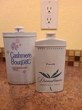 Vintage talcum powder Cashmere Bouquet & Pond's Dreamflower Decorative Tins