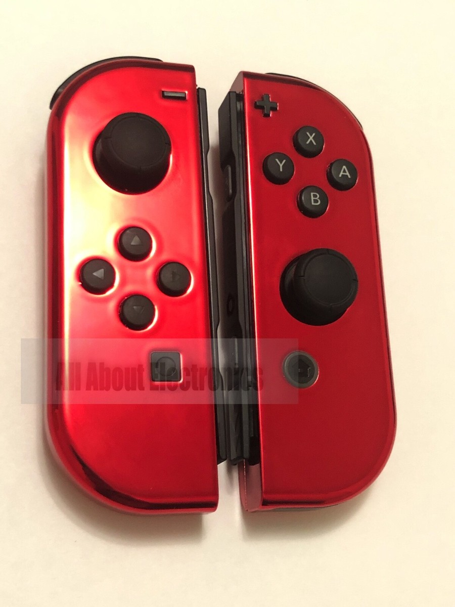 Custom Chrome Red Nintendo Switch Joy Con Joy-Con JoyCon SET