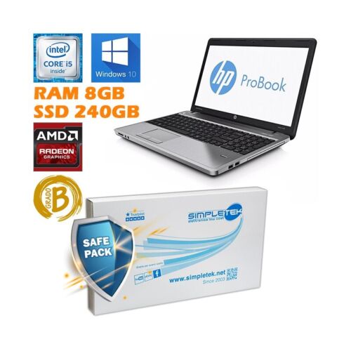 NOTEBOOK HP PROBOOK 4540S I5 2450M 15,6" 8GB SSD 240GB SSD AMD RADEON- - Photo 1 sur 6