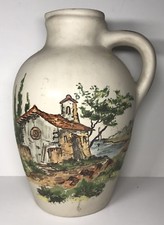 Grand Pichet En Céramique Basque Signé CAZALAS H 25 L 19 l 16 Cm