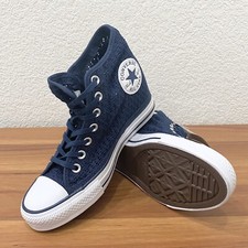 CONVERSE 552696C Chuck Taylor All Star Lux Navy Hidden Wedge Sneakers Size 8