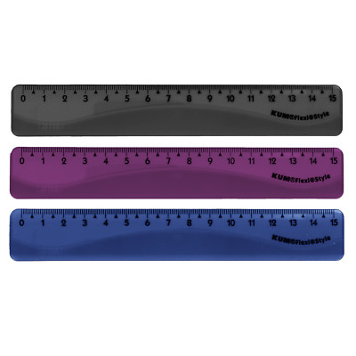 1 Kum Lineal flexy Mellow 15 cm blau grau violett