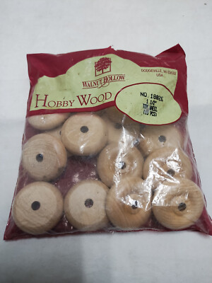 Walnut Hollow Hobby Wood 1 1/2-Inch Wooden Toy Wheels - 15 pc