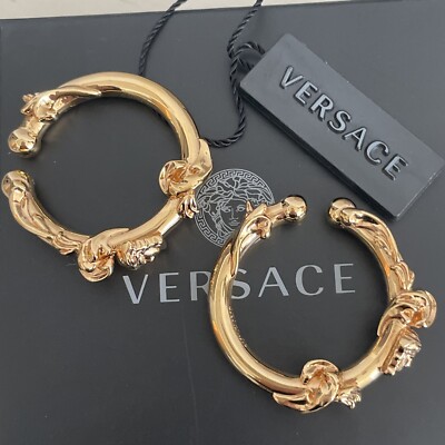 【送料&関税込】Versace Earring Medusa VERSACE Earrings for Both Ears Accessory Metal Medusa Motif