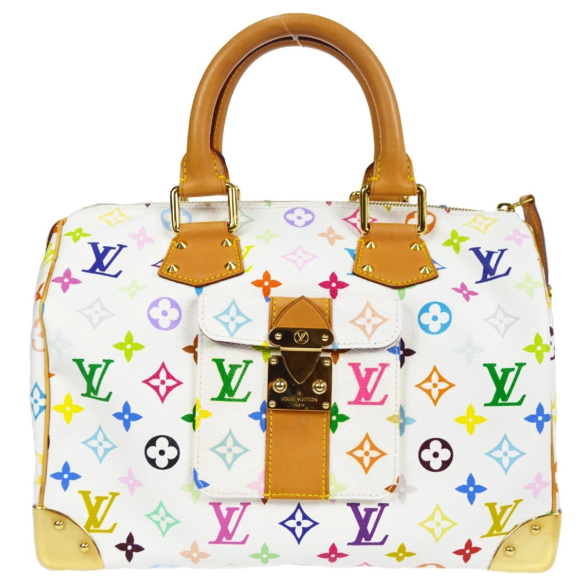 Louis Vuitton Monogram Multicolor Speedy 30 Blanc