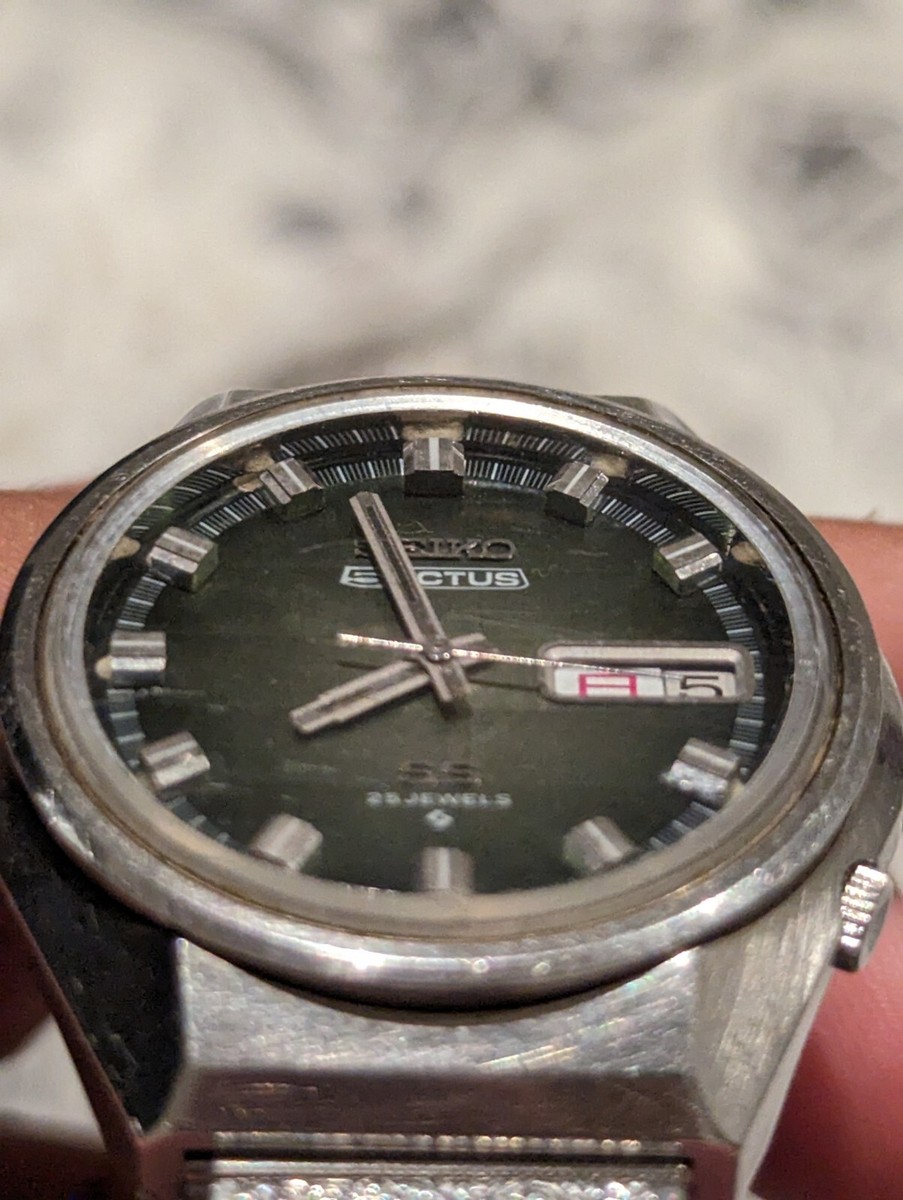 SEIKO 5 ACTUS 25石6106-7609 AUTOMATIC Seiko 5 Actus 6106 7609 Automatic 25J Green Dial 36mm