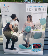 BLAKJAX Two Player Inflatable Push Bumpers Game Set w/ 2 Bumpers Platforms