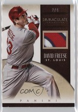 2014 Panini Immaculate Singles Material Prime 2/4 David Freese #8 k8v